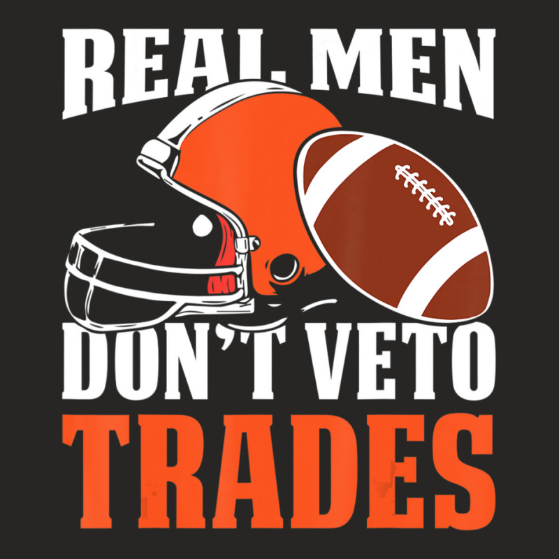 Trending Real Men Don't Veto Trades Fantasy Football Ladies Fitted T-Shirt by yumgaugeteuda | Artistshot