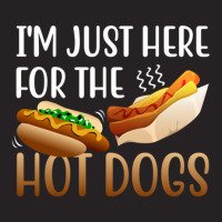 Im Just Here For The Hot Dogs Funny Fast Food Gift Sausages In Bun  1 Vintage Cap | Artistshot