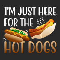 Im Just Here For The Hot Dogs Funny Fast Food Gift Sausages In Bun  1 Printed Hat | Artistshot