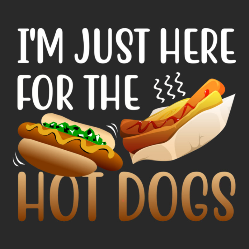 Im Just Here For The Hot Dogs Funny Fast Food Gift Sausages In Bun  1 Printed hat by CrystalWanda | Artistshot