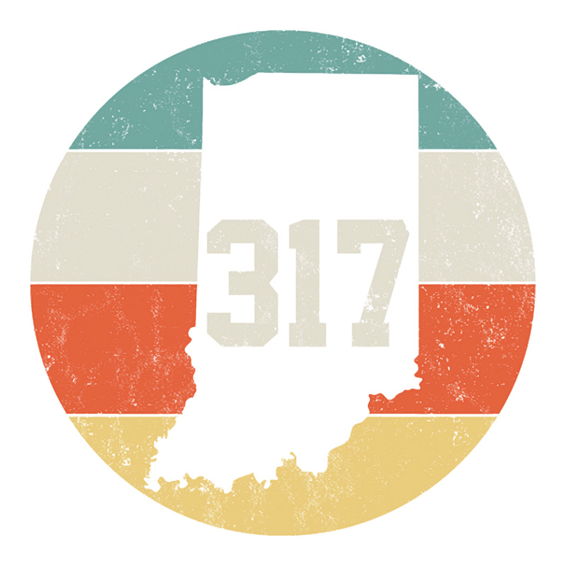 317 Area Code Indiana Retro Vintage Sticker | Artistshot