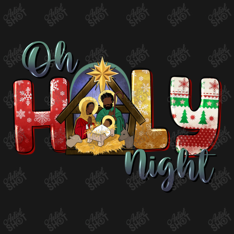 Oh Holy Night Black Holy Family Black Jesus Flannel Shirt | Artistshot