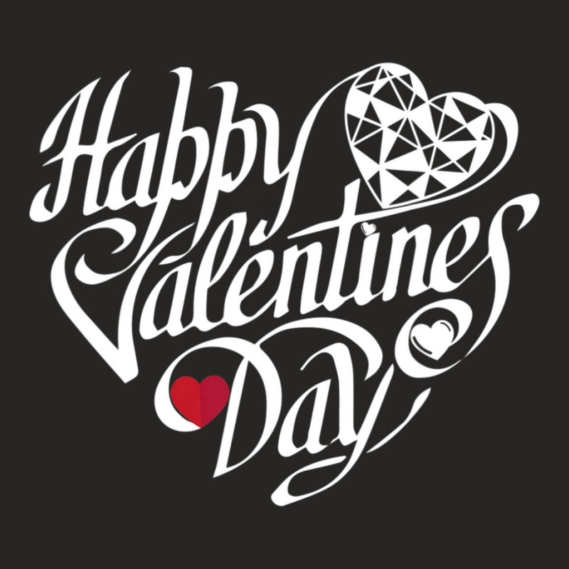 Limited Edition Happy Valentine's Day Women Girls Diamond & Heart Vale Ladies Fitted T-Shirt by Hugo Flowers | Artistshot