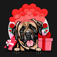 Mastiff Valentines Day Dog Hearts Balloons Flowers Flannel Shirt | Artistshot