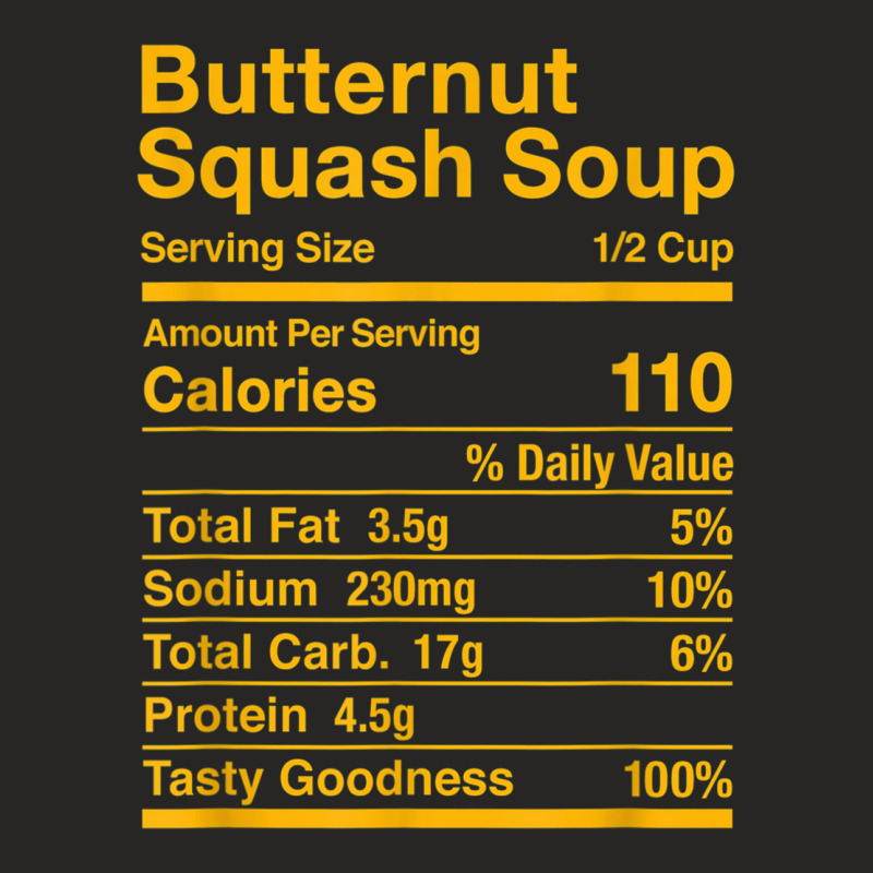 Butternut Squash Soup Nutrition Facts Matching T Shirt Ladies Fitted T-Shirt by kogmor58594 | Artistshot