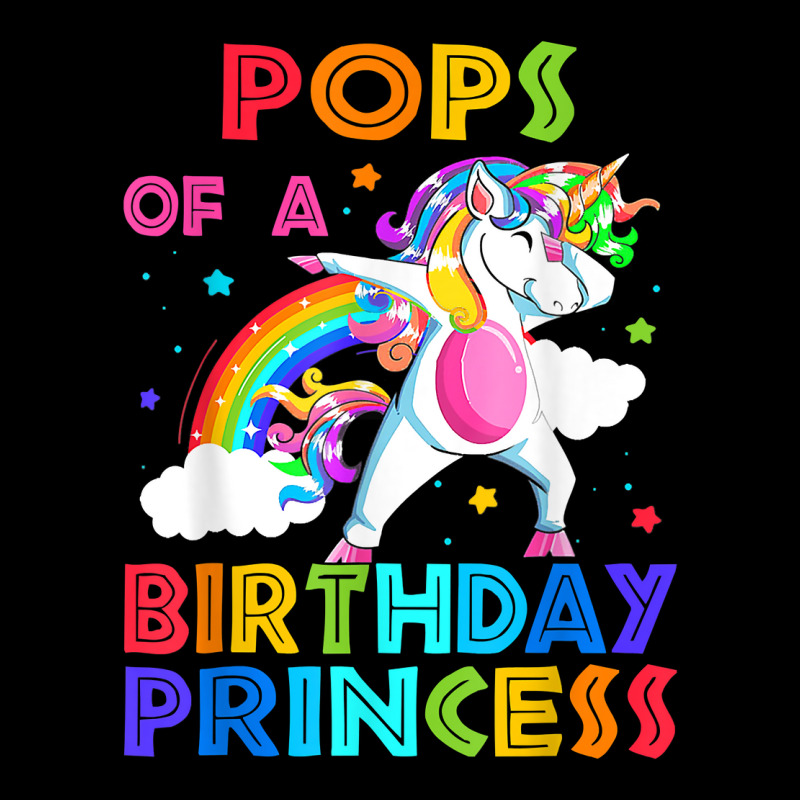 Pops Of The Birthday Princess Unicorn Rainbow Gifts T Shirt Adjustable Cap | Artistshot