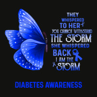 Diabetes Diabetic I Am The Storm Butterfly 51 Diabetes Awareness Scorecard Crop Tee | Artistshot