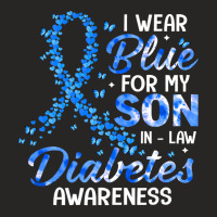 Diabetes Diabetic I Wear Blue For Son In Law Diabetes Awareness Family Ladies Fitted T-shirt | Artistshot