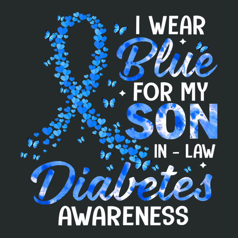 Diabetes Diabetic I Wear Blue For Son In Law Diabetes Awareness Family Women's Triblend Scoop T-shirt by JESSICAMARTINA | Artistshot