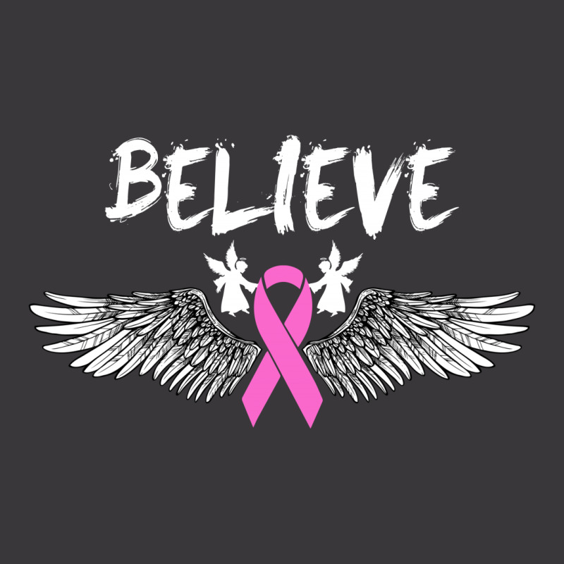 Believe Breast Cancer Angel Wing For Dark Ladies Curvy T-Shirt by autlu2024 | Artistshot