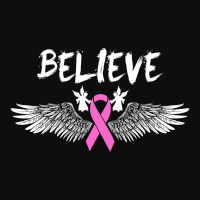 Believe Breast Cancer Angel Wing For Dark Crop Top | Artistshot