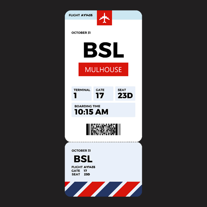 Mulhouse Boarding Pass T-shirt | Artistshot