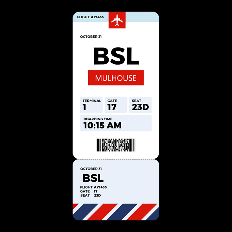 Mulhouse Boarding Pass Pocket T-shirt | Artistshot