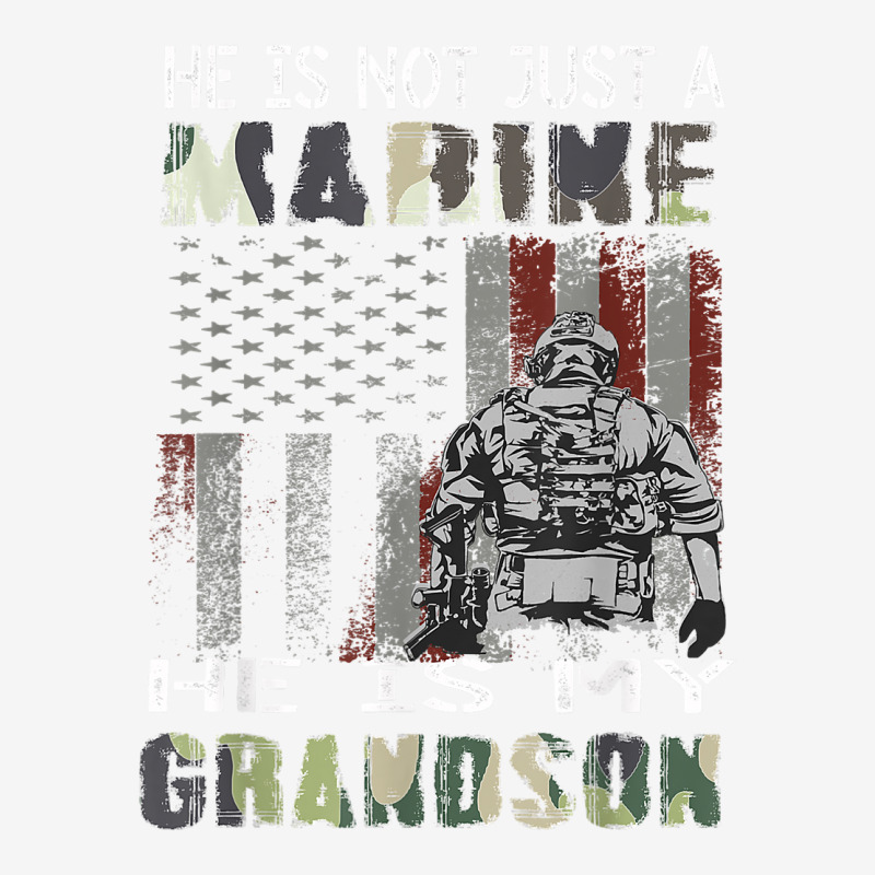 Proud Of My Grandson Is A Marine Shirt Proud Grandma Grandpa T Shirt Adjustable Cap | Artistshot