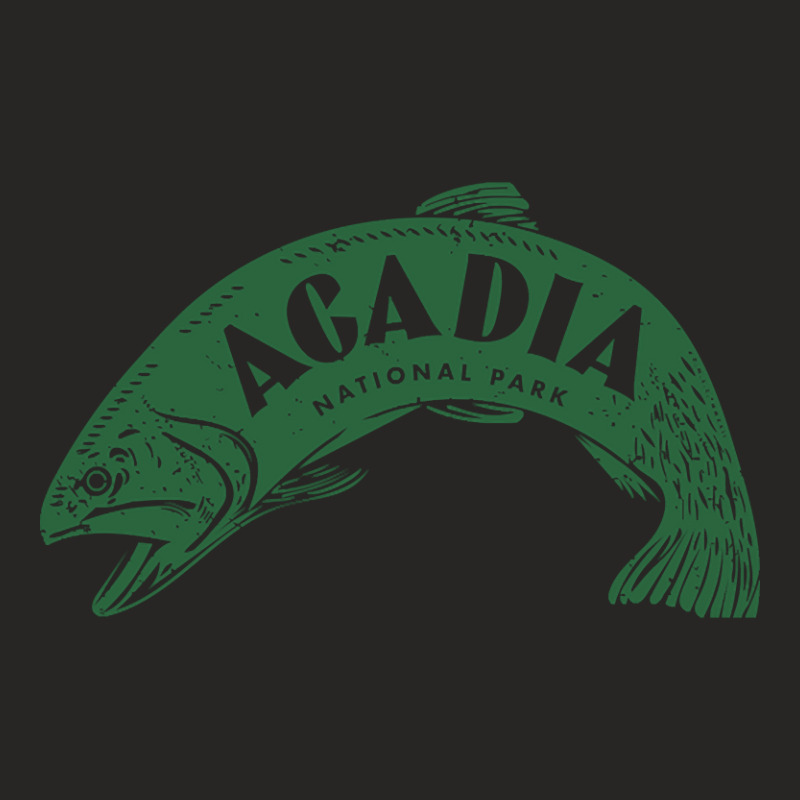 Acadia National Park Fish - Green Ladies Fitted T-Shirt by fencingderby989 | Artistshot