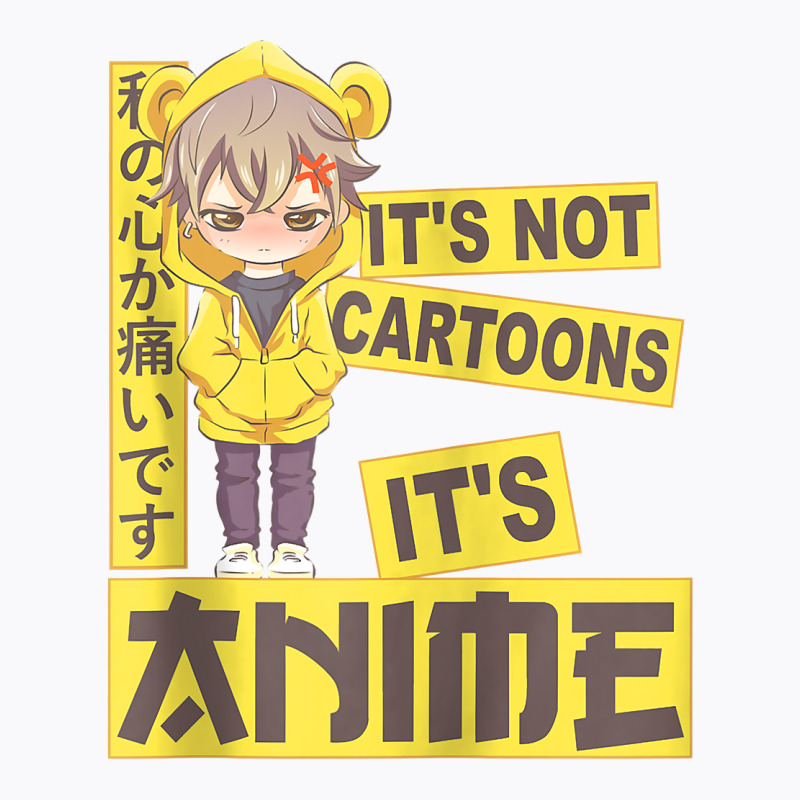 Sad Anime Boy   It's Not Cartoons It's Anime Manga Teen Boy Zip Hoodie T-shirt | Artistshot