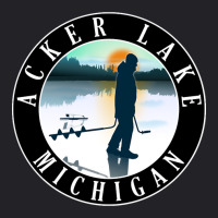 Acker Lake Ice Fishing Michigan Sunset Youth Tee | Artistshot