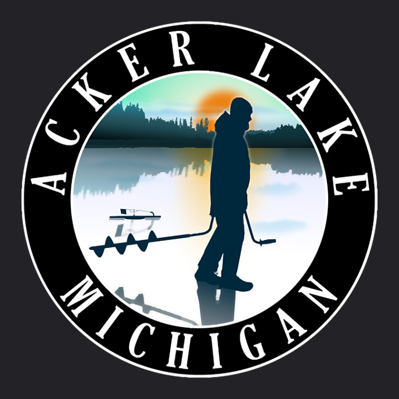 Acker Lake Ice Fishing Michigan Sunset Youth Tee | Artistshot