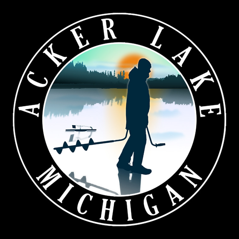 Acker Lake Ice Fishing Michigan Sunset Long Sleeve Baby Bodysuit | Artistshot