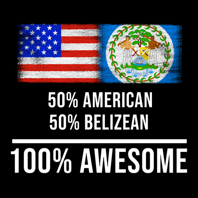 50%25 American 50%25 Belizean 100%25 Awesome - Gift For Belizean Herit Pocket T-shirt | Artistshot