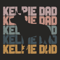 Kelpie Dad Trendy Brush Style Australian Sheepdog Dog Owner Ladies Fitted T-shirt | Artistshot