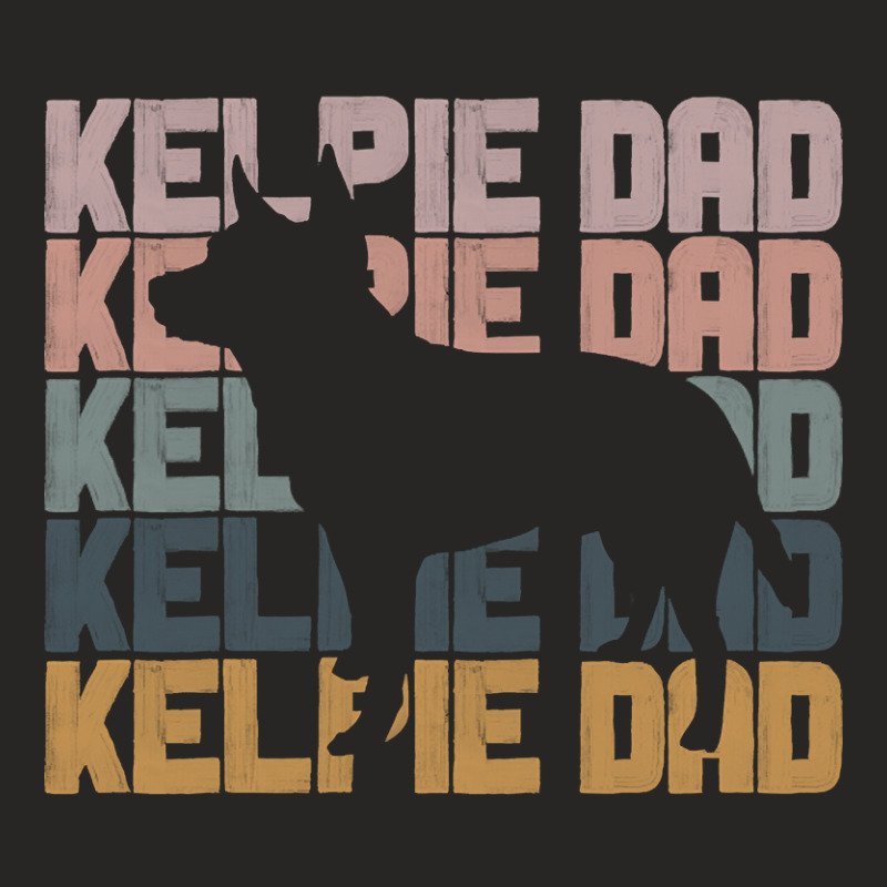 Kelpie Dad Trendy Brush Style Australian Sheepdog Dog Owner Ladies Fitted T-Shirt by gaugebayou45 | Artistshot