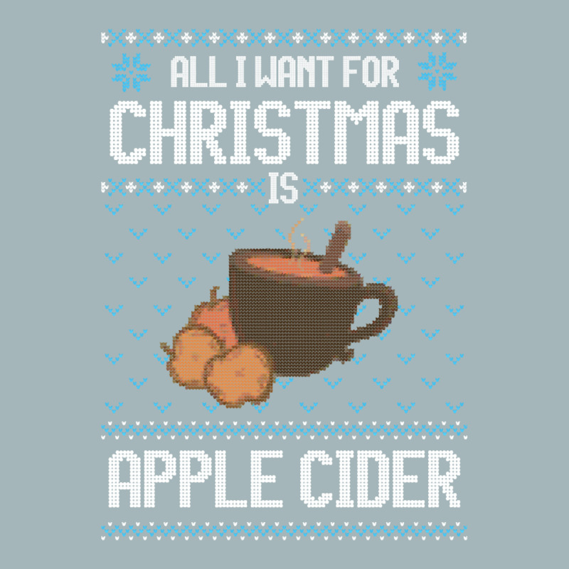 All I Want For Christmas Is Apple Cider - Ugly Xmas Sweater For Apple Unisex Sherpa-lined Denim Jacket | Artistshot