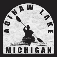 Aginaw Lake Kayaking Michigan T-shirt | Artistshot