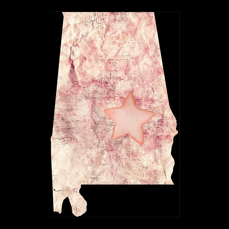 Alabama State Map Pink Grunge Design Long Sleeve Baby Bodysuit by Binzdodi | Artistshot