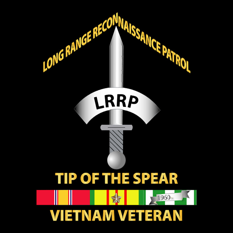 Badge - Lrrp - Tip Of The Spear - Vietnam Vet W Svc Pocket T-Shirt by cryingdappled109 | Artistshot