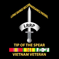 Badge - Lrrp - Tip Of The Spear - Vietnam Vet W Svc Zipper Hoodie | Artistshot