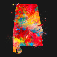 Alabama State Watercolor Map Painting - Red Flannel Shirt | Artistshot