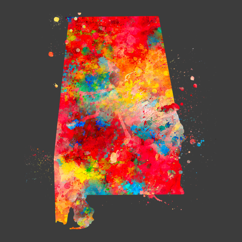 Alabama State Watercolor Map Painting - Red Men's Polo Shirt | Artistshot