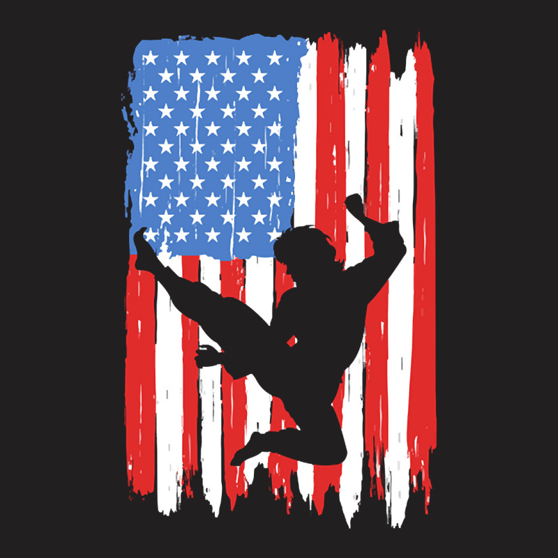 American Flag Kung Fu Graphic T-Shirt by dealgummy642 | Artistshot