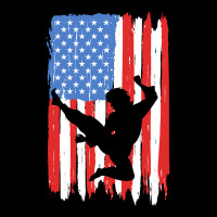 American Flag Kung Fu Graphic V-neck Tee | Artistshot