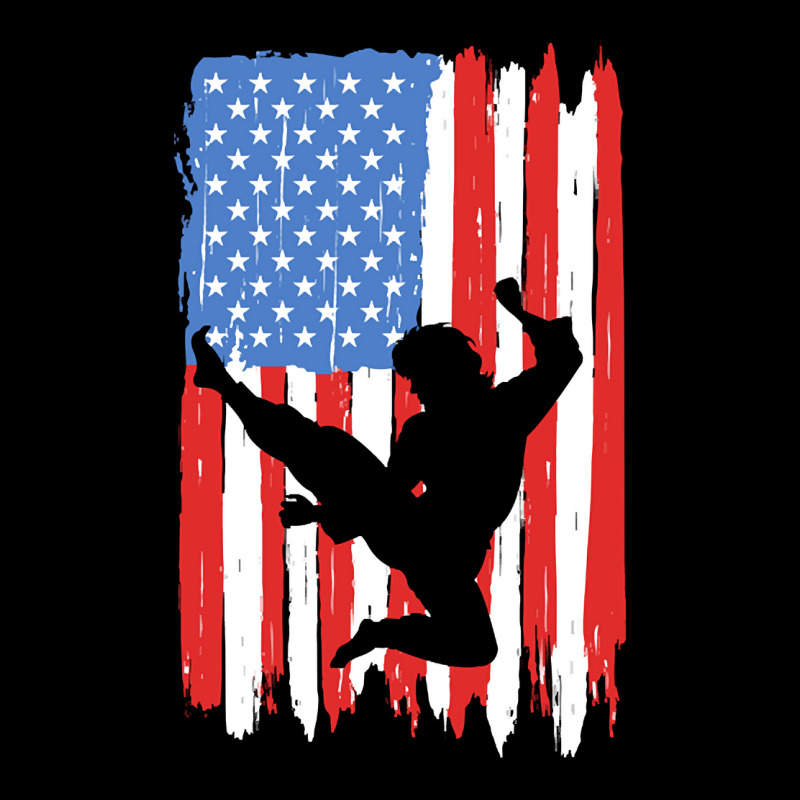 American Flag Kung Fu Graphic V-Neck Tee by dealgummy642 | Artistshot