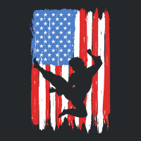 American Flag Kung Fu Graphic Crewneck Sweatshirt | Artistshot