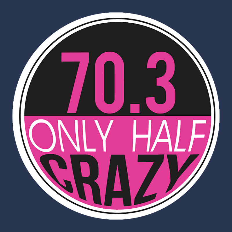 70.3 Triathlon Only Half Crazy Ladies Denim Jacket by venbytumny | Artistshot