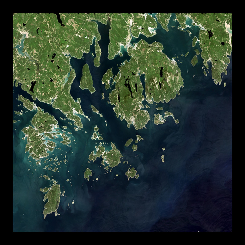 Acadia National Park Mount Desert Island Maine Satellite Image Adjustable Cap by venbytumny | Artistshot