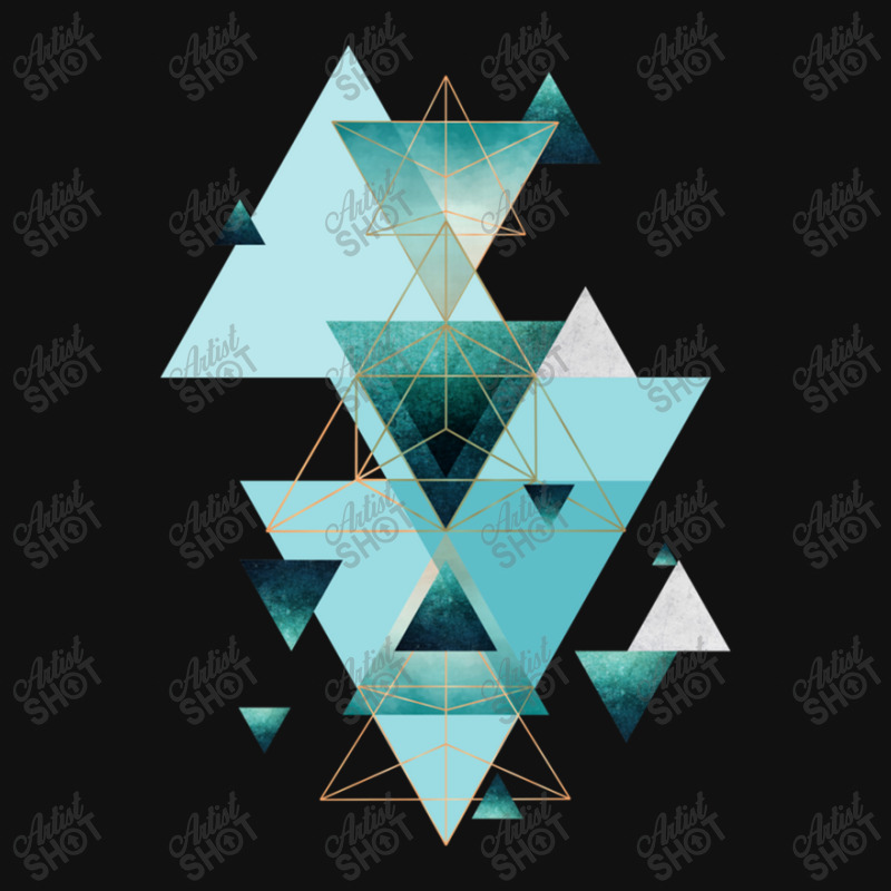 Geometric Triangle Compilation In Teal Graphic T-shirt | Artistshot