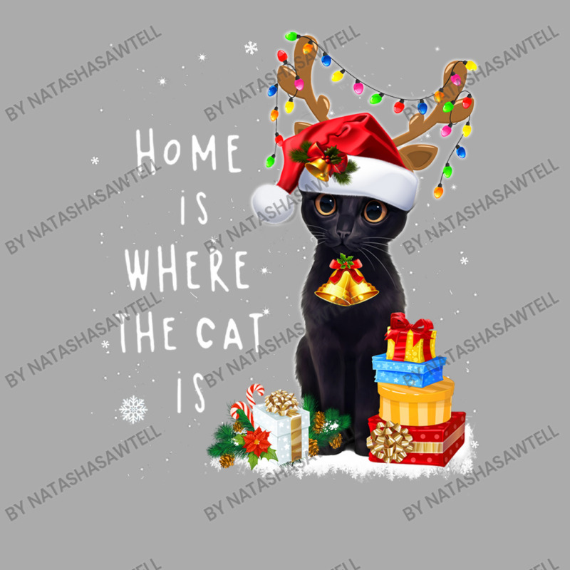 Black Cat Home Is Where The Cat Is Christmas Kitty Kitten T-shirt | Artistshot