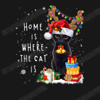 Black Cat Home Is Where The Cat Is Christmas Kitty Kitten Flannel Shirt | Artistshot