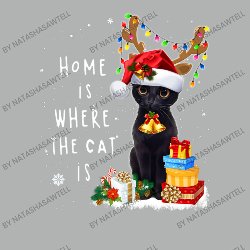 Black Cat Home Is Where The Cat Is Christmas Kitty Kitten Zipper Hoodie | Artistshot