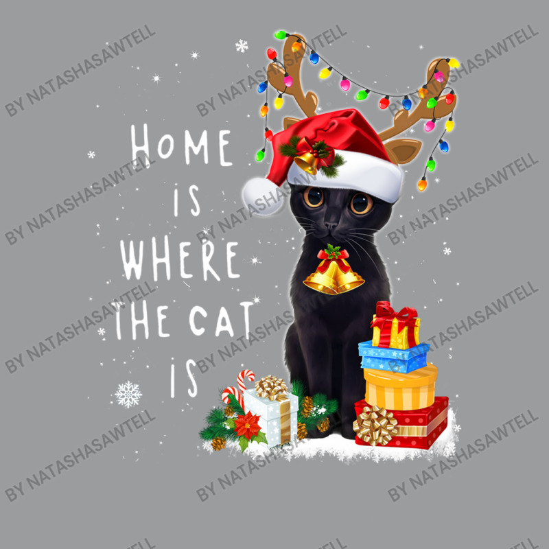 Black Cat Home Is Where The Cat Is Christmas Kitty Kitten Classic T-shirt | Artistshot