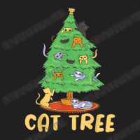 Cat Tree With Cats And Christmas Tree T-shirt | Artistshot