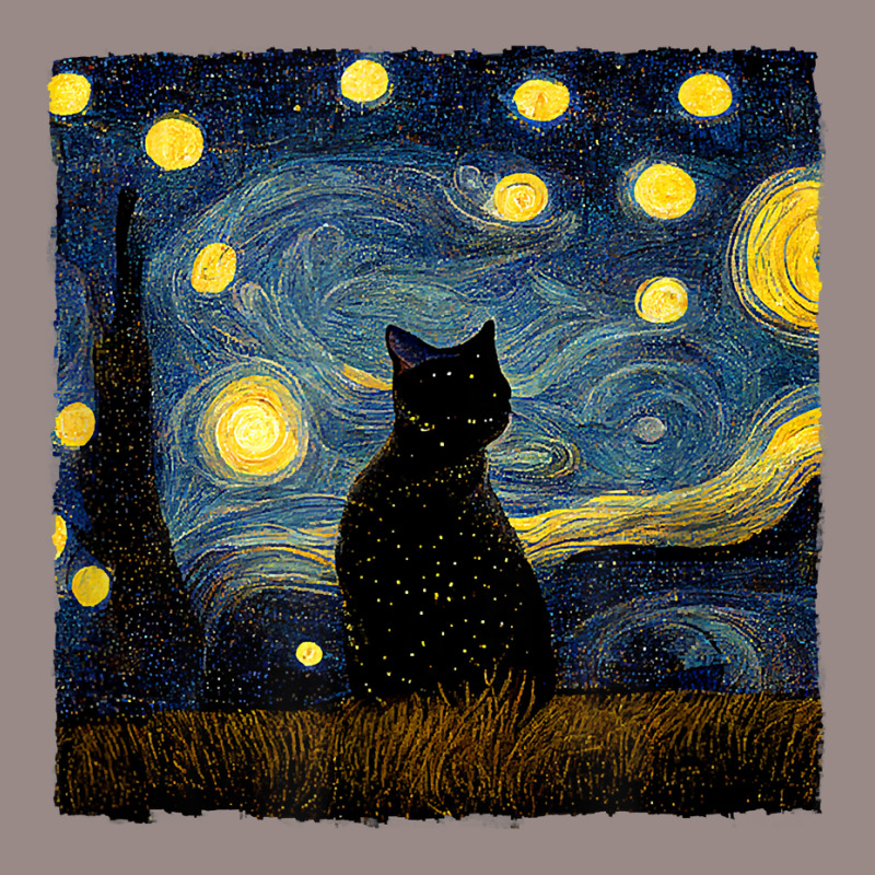 Cats Starry Night Painterly Aesthetic T Shirt Vintage T-Shirt by annien | Artistshot