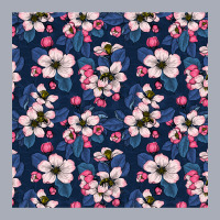 Apple Blossom On Dark Blue Tank Dress | Artistshot