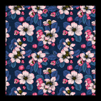 Apple Blossom On Dark Blue Legging | Artistshot