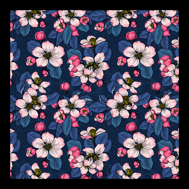 Apple Blossom On Dark Blue Legging by dealgummy642 | Artistshot