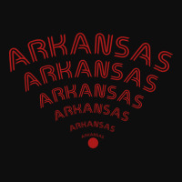 Arkansas City With Red Text Effect Crop Top | Artistshot